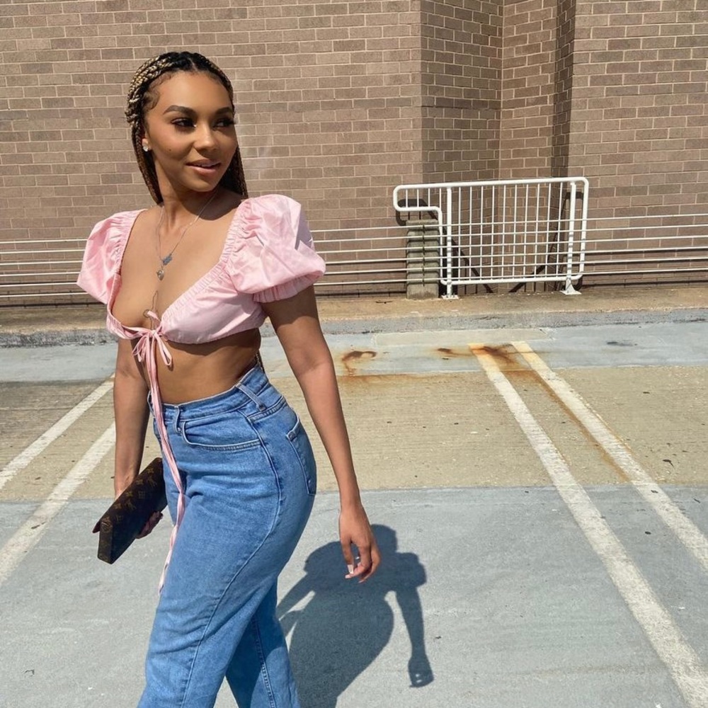 Pink crop top
